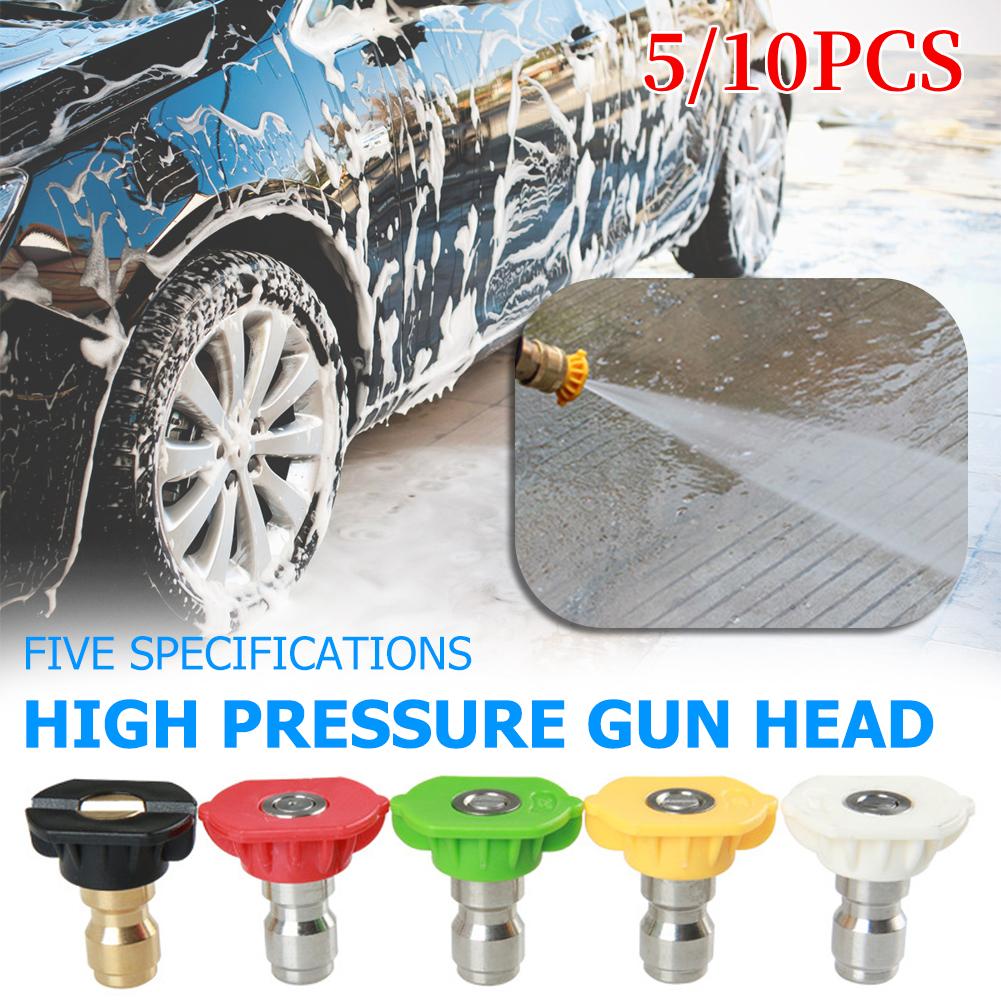 5pcs 1/4inch Quick Connect Garden High Pressure Washer Spray Nozzle 0 15 25 40 Degree Watering Soap Nozzle Tip Garden Cleaning