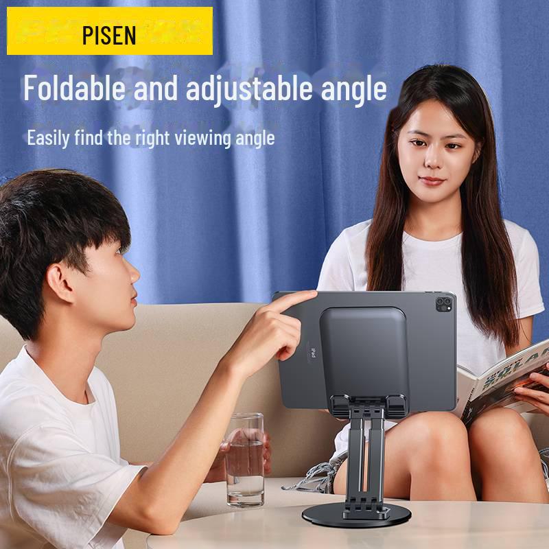 PISEN Aluminum Retractable Floor & Desktop Stand for Phones/Tablets