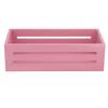 12.99 X 6.1 X 3.94in Wooden Storage Basket Multifunctional Pink Storage Crate Box for Bathroom