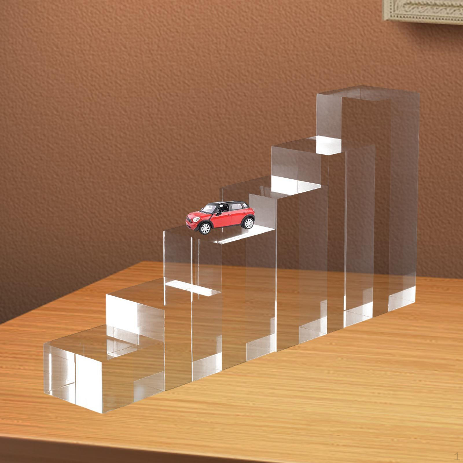 

6 Акриловых квадратных демонстрационных блоков-стендов для игрушек и коллекционных витрин 5cm to 20cm