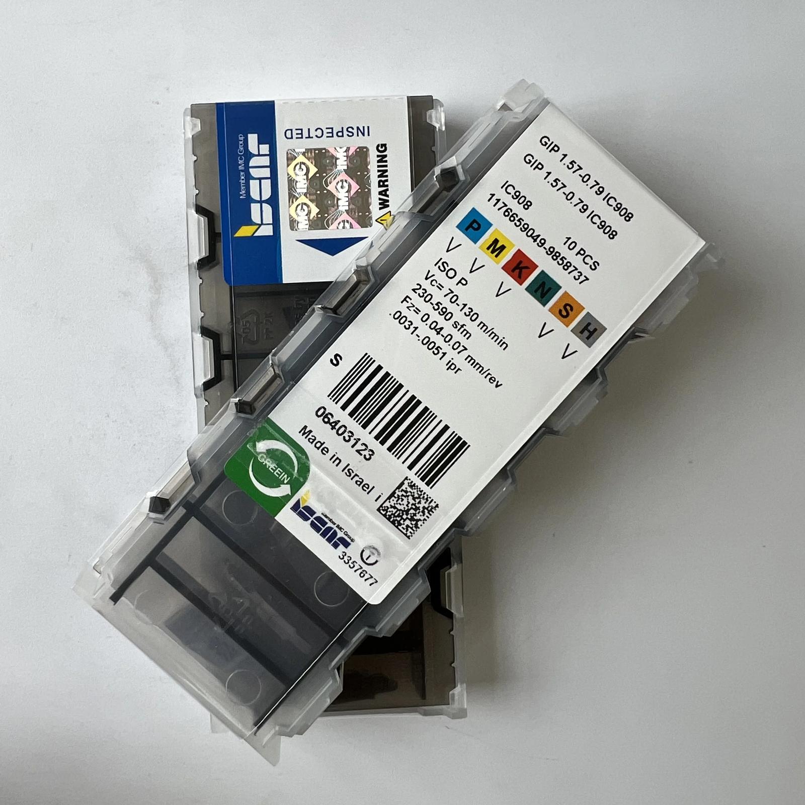 

ISCAR / GIP1.57-0.79 IC908 / Industrial indexable Carbide Inserts 10 Pcs