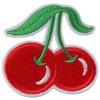20 sztuk poliestrowych ślicznych łatek wiśniowych, czerwonych, słodkich owoców, naszywek do przyszycia/prasowania, dżinsów
