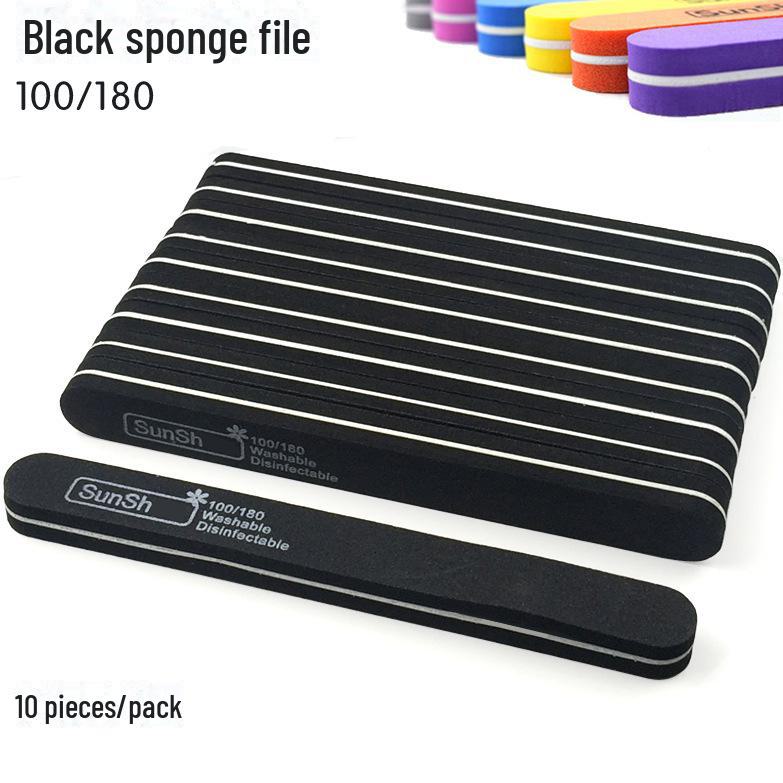 Double-Sided Nail Buffer: Coarse & Fine Sponge File, One Piece