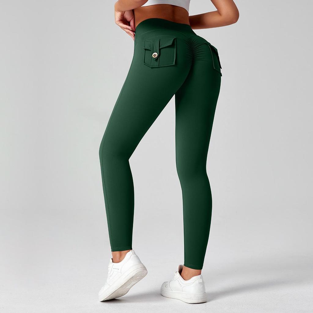 Leggings Femininos Super Elásticos com Estampa Imitação de Brocado, Flare e Slim