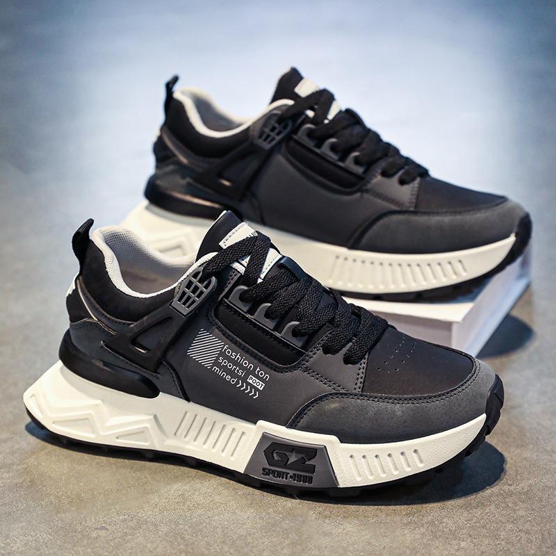 Autumn Youth Running Shoes Thick-soled Sports Shoes Students Wear Non-slip Casual Sneakers
