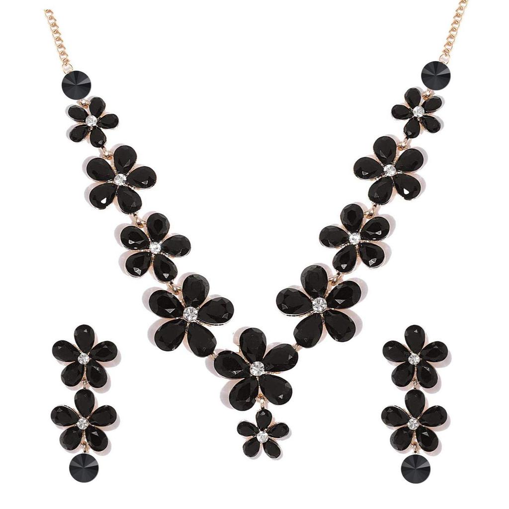 Ensembles de bijoux pour femmes, collier ras du cou en cristal, ensemble de bijoux avec boucles d'oreilles pour filles/femmes