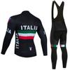 Winter ITALIA 2026 Long Cycling  Jersey Bike Jacket Maillot Pants Set UAE Team Ropa Ciclismo Thermal Fleece Bicycle Clothing