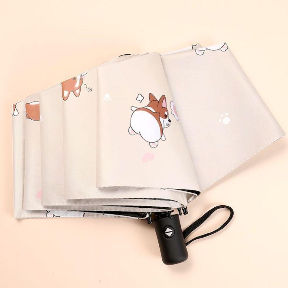 8 Fold Automatic Umbrella Rain Proof UV Protection Sun Umbrella Dual Use Protection Thickened Pocket Parasol Outdoor Use