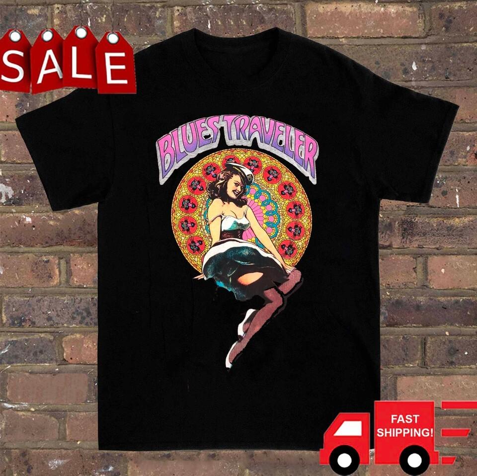 

Womens Blues Traveler Band Shirt Short Sleeve Black Unisex UU193 3XL