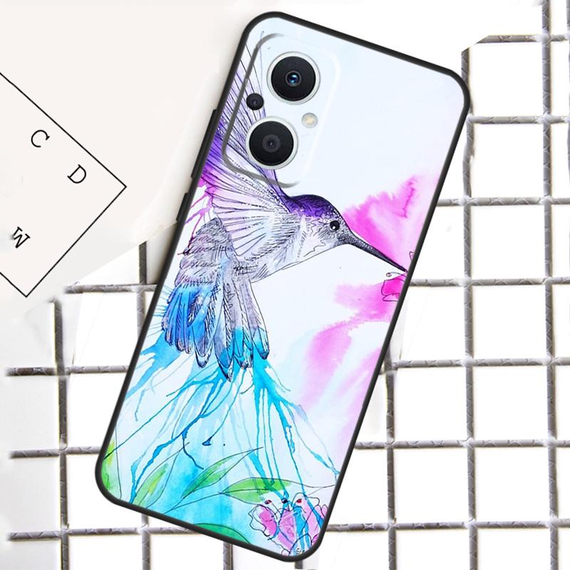 

Чехол для телефона с колибри для OPPO Reno 13F 13 12 11 14 F 10 Pro 8T 7 8 Lite OPPO Find X9 X6 X5 X8 Pro OPPO Reno8 5G