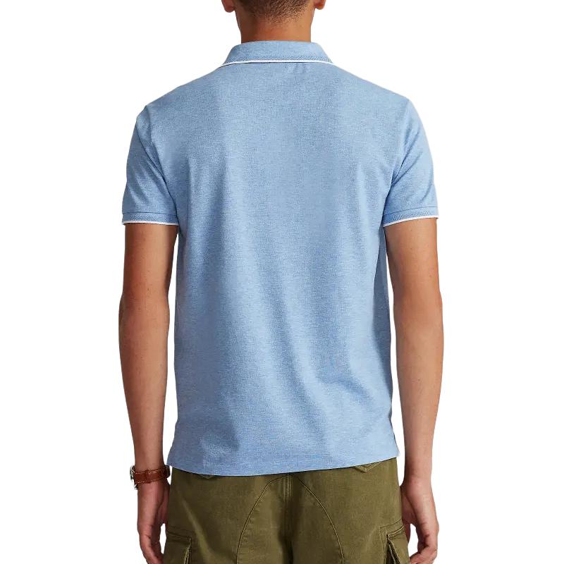 Polo Ralph Lauren Logo Embroidered Slim Fit Straight Cut Short Sleeve Polo Shirt Men tops Island-Blue MNPOKNI1N820582-400