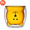 Hi 200ml Lovely Bear Čirý skleněný šálek s dvojitou stěnou Kreativní kreslený film pro domácnost káva džus mléko šálek pitná voda