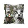 Easter Bunny Bigfoot Ufo Funny Selfie Pillow Cover Funny Pillow Case For Sofa Bedroom Home Decor Graphic Pillowcases Present