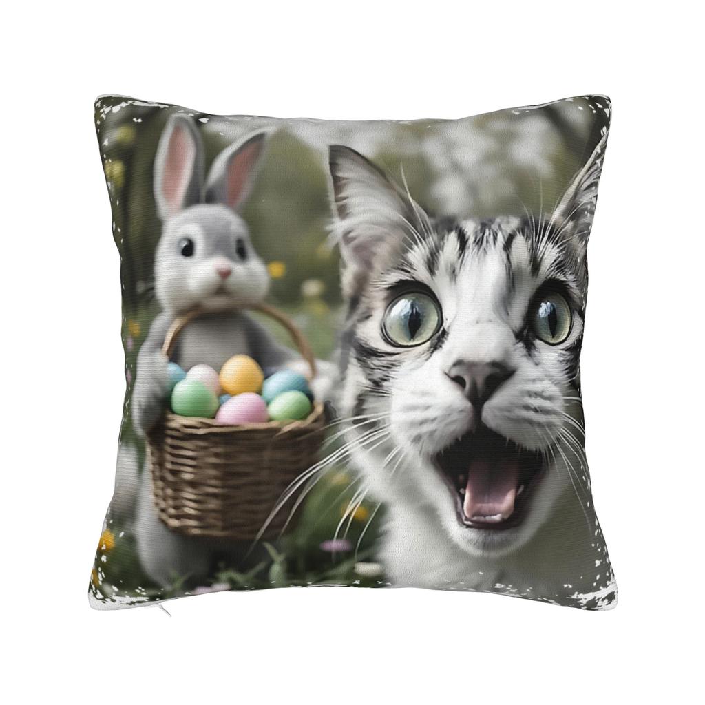 Easter Bunny Bigfoot Ufo Funny Selfie Pillow Cover Funny Pillow Case For Sofa Bedroom Home Decor Graphic Pillowcases Present