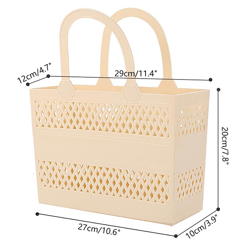 Shower Caddy Basket With Handles Portable Large Capacity Drainage Box Household Storage Basket For Camp Bathroom Beach Dorm Gym