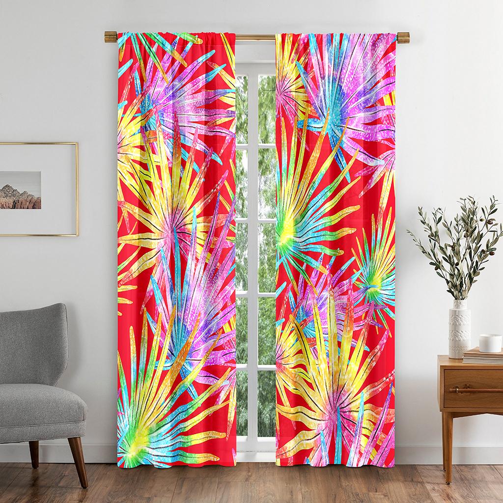 

Abstract Colorful Kaleidoscope Texture Kids Blackout Window Curtain for Living Room Bedroom Bathroom Kicthen Door Cupboard Hooks W50 X H130(CM)X2&Grommet Top
