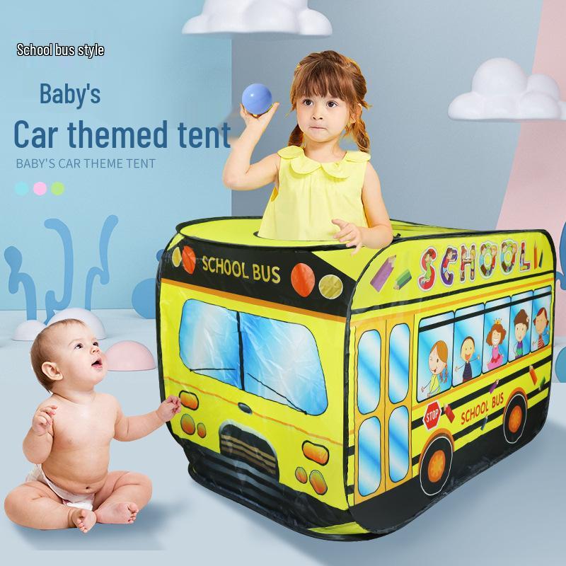 Children's Foldable Car Tent Playhouse - Indoor Pretend Play & Educational Toy for Ages 4-6