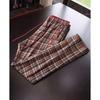 Mens Plaid Tweed Pants Slim Straight Fit Winter Warm Stretch Casual Trousers Young Adults