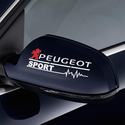 2pc Car Side Rearview Mirror Decor a Stickers Car Logo Body Styling Decal For Peugeot 205 307 2008 207 308 107 408 508 106 301 206