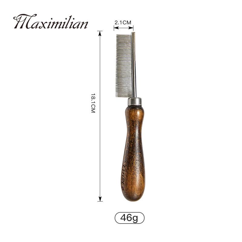 Solid Wood Antique Pet Comb for Cat and Dog Grooming