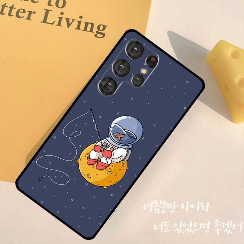 Star Astronaut Cute Phone Case For Samsung Galaxy S24 S25 Ultra S9 S10 S20 S22 S21 Plus S23 FE Back Cover Shell