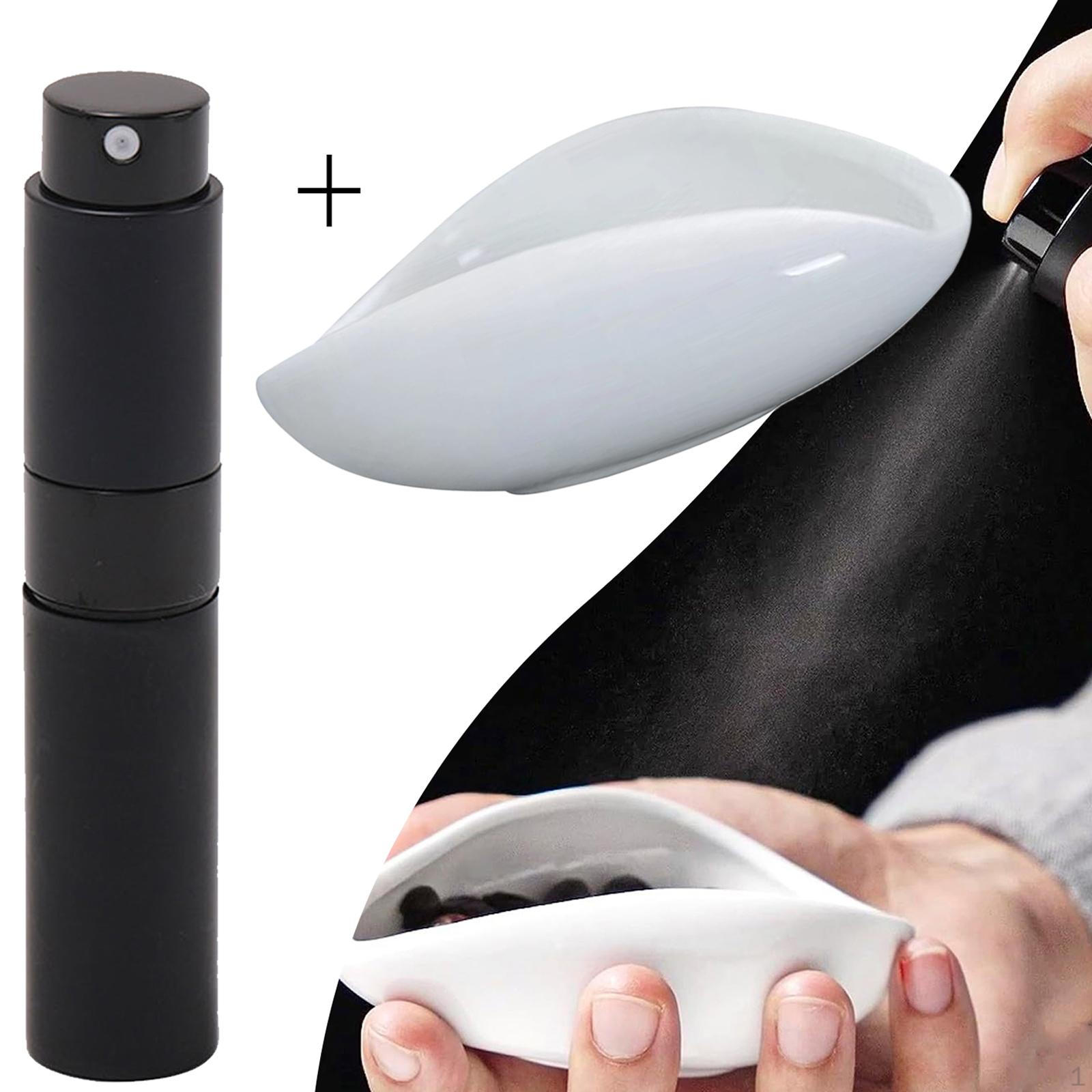 

Spray Bottle and Coffee Bean Dosing Cup, Ceramic Vessel Tray, Bar Accessories