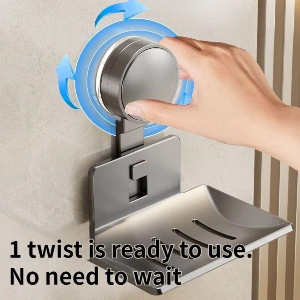 Suction Cup Soap Sponge Holder No Punch Soap Tray Portable Soap Dish for Shower for Bathroom