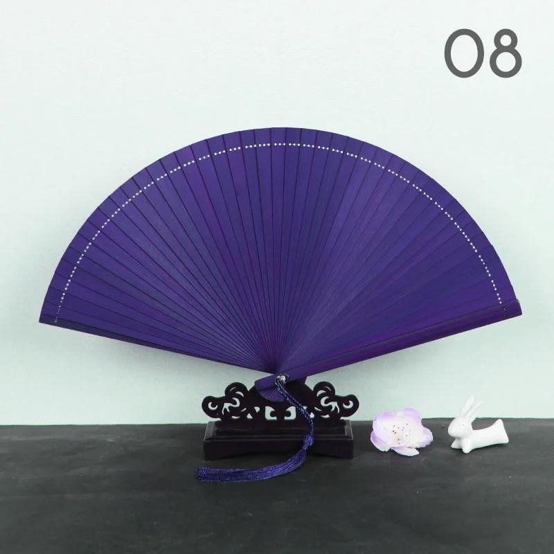 Elegant Bamboo Hand Fan Folding with Tassel Women Girls Summer Party Wedding Birthday Dance Gift Perfect for Hanfu Cheongsam