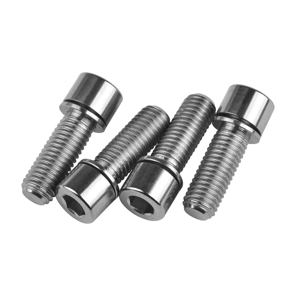 Titanium Ti Bolt M7 x 20mm Allen Head with Washers Bike Scewrs Pack of 4