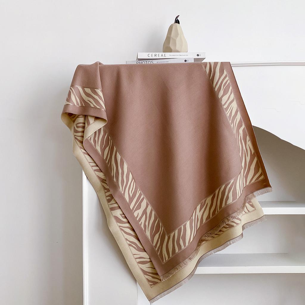 S New Streak Two-Sided Scarves Cashmere Soft Warm Fringe Pashmina Shawl Winter Coldproof Windproof Blanket Scarf