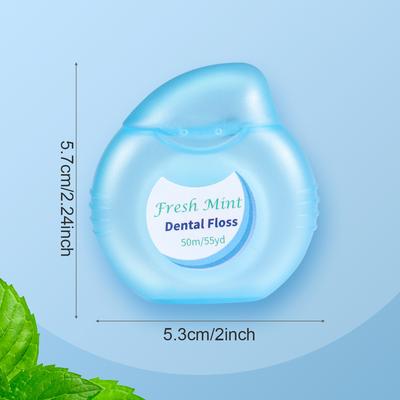 Ultra Thin Mint Flavored Dental Floss Roll 5Pcs, Deep Clean Between Teeth, Gentle Oral Care for Daily Use