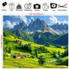 1 piece Swiss Alpine Scenery Backdrop - Jungle-like green pastures and majestic mountains hanging decor