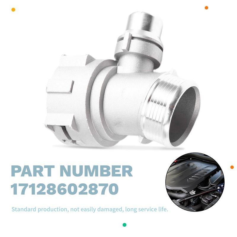17128602870 Aluminum Car Upper Radiator Coolant Hose Connector For BMW 530I 2.0L 540I 3.0L 2017-