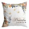 Ramadan Decoration 2024 Mubarak Cushion Cover Cotton Eid Mubarak Islamic Muslim Happy Eid Mosque Pillowcase Party Supplies