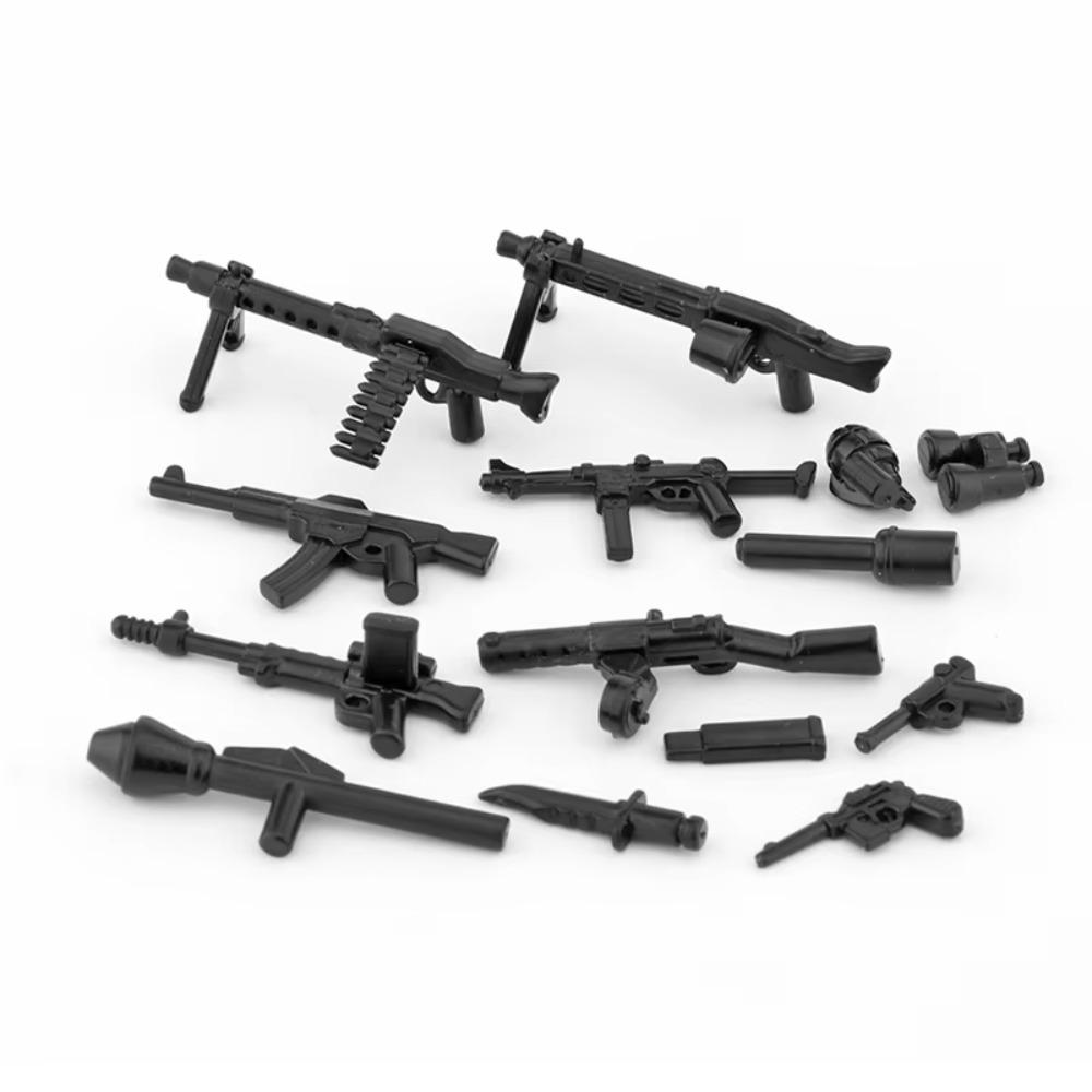 25/50/100ks Vojenské zbraně SWAT Zbraň Dělo Voják Armáda Policejní klobouk Stavebnice Figurka Příslušenství Modelové kostky DIY Hračka