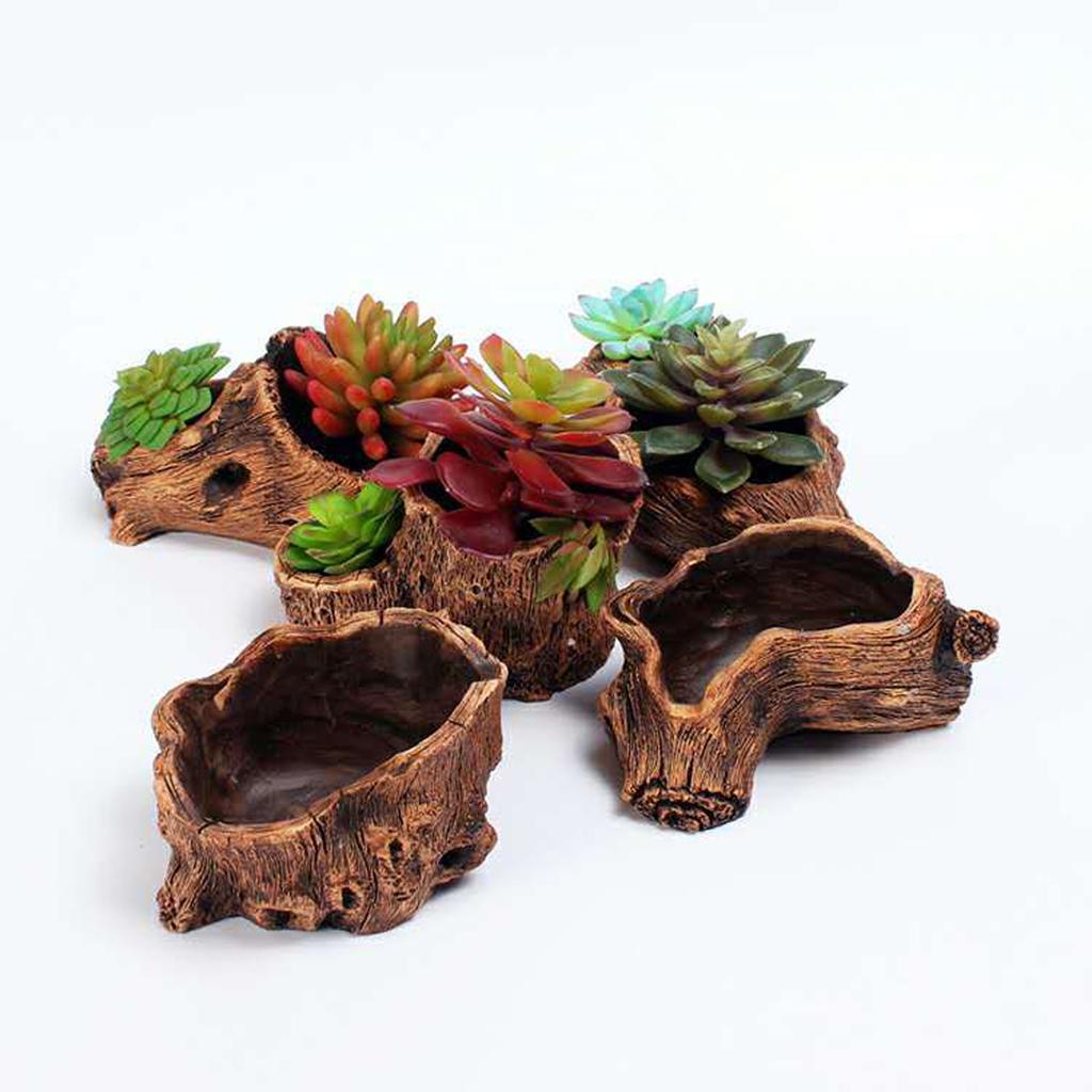 Artistic Cement Flowerpots with Tree Root Designs for Creative Office Home Decoration Balcony Garden Spaces Desk Display