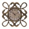 10 Inch European Vintage Wall Clock Hollowed-Out Design Non-Ticking Decorative Timepiece for Bedroom Living Room Hallway