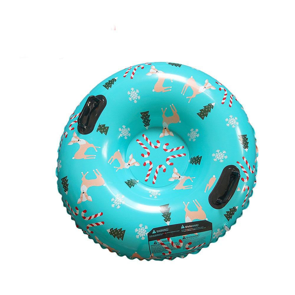 PVC Snow Sledge with Handle Sledding Tube Practical Inflatable Ski Ring  Ski Mat Toy