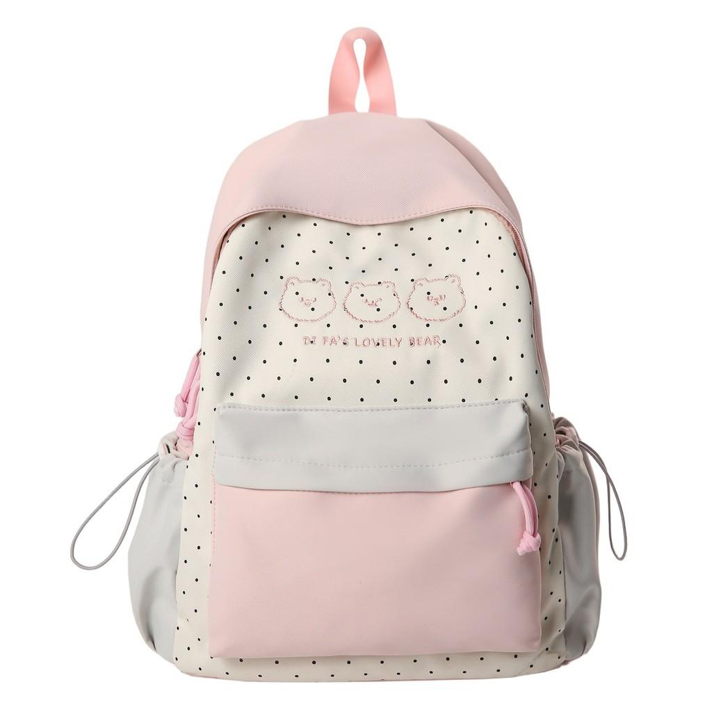 Style Student Backpack With Breathable Nylon For High School Girls And Boys