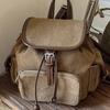 Summer New Niche Simple Canvas Backpack Retro Large Capacity Shoulder Bag College Style Portable Backpack