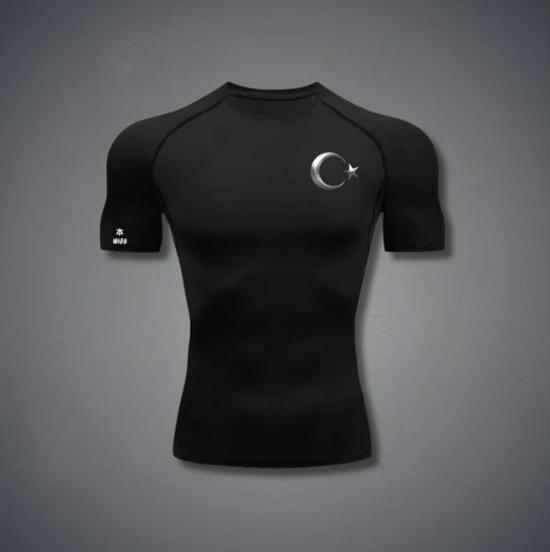 Men's Quick-Dry Compression T-Shirts: High Elastic, Moisture-Wicking Activewear for Basketball, Fitness, and Running.