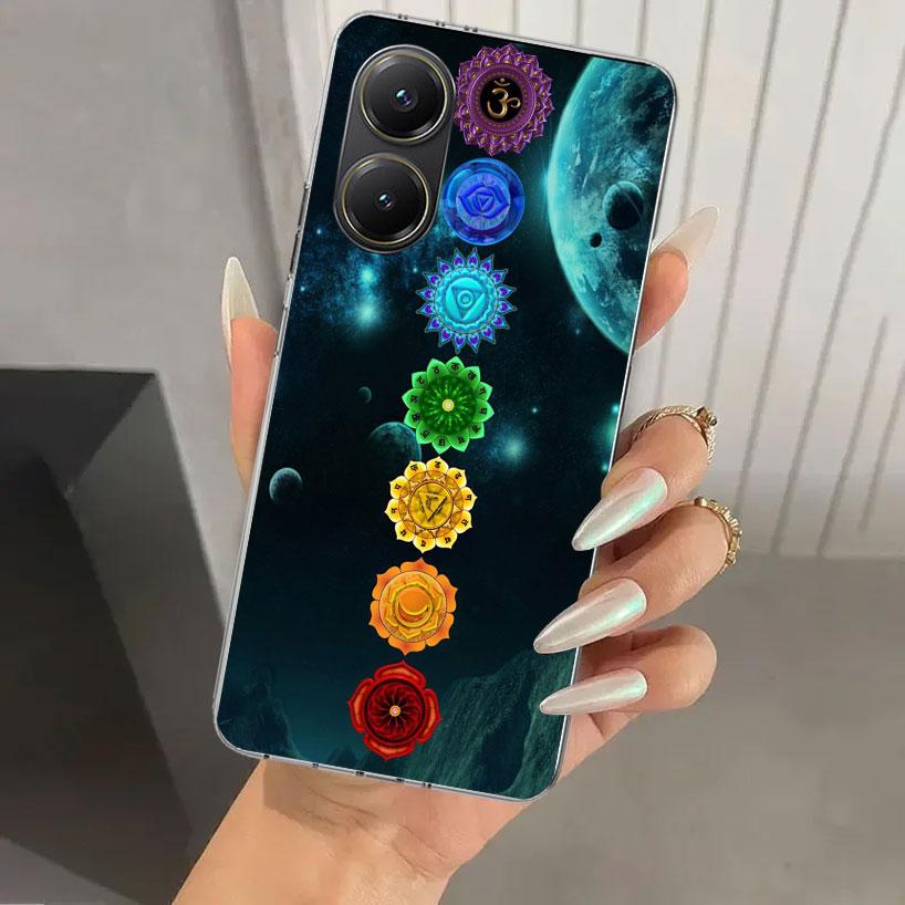 Yoga Chakra Spiritual Energy Universe Phone Case for Xiaomi Poco X5 X6 X7 Pro F7 Ultra M7 Redmi 15 15C 13 13C 12 12C 10 10A 10C