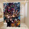 Amine Yu Gi Oh Retro Shower Curtain Summer Beach Bathroom Decorative Shower Curtain, Waterproof