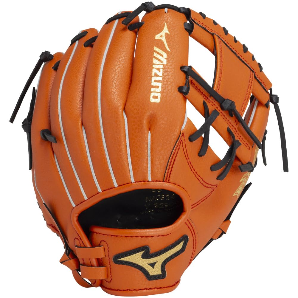 MIZUNO for Wild Kids Size Clear Orange x Black Baseball/Softball Kids, All-Around 5S, 1AJGY339, Left-Handed Throw,