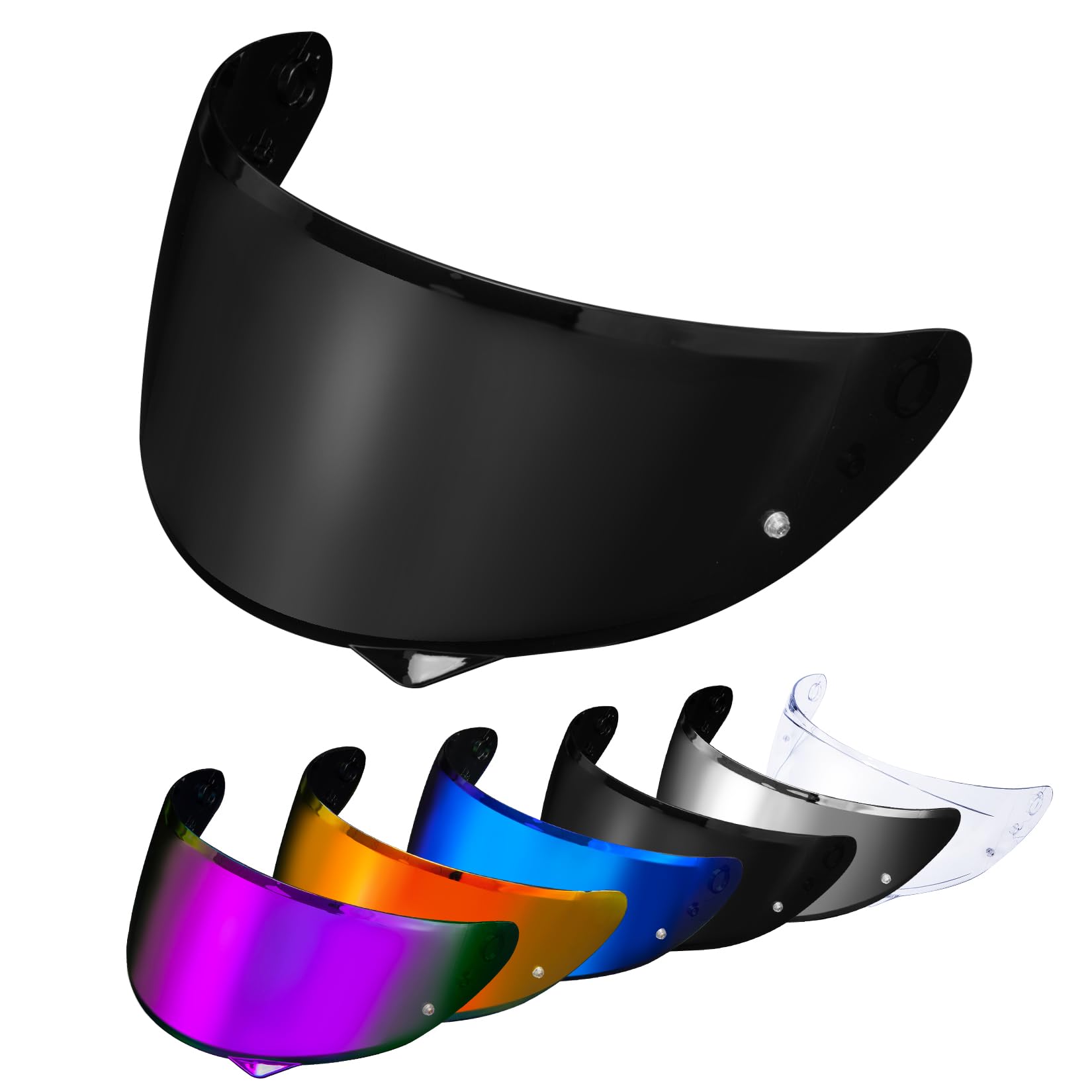 

PSLER Визор для шлема Солнцезащитный козырек для шлема Щиток Ветрозащитная линза для шлема Совместим с C10 HJ-34P Визор-C10 HJ-34P