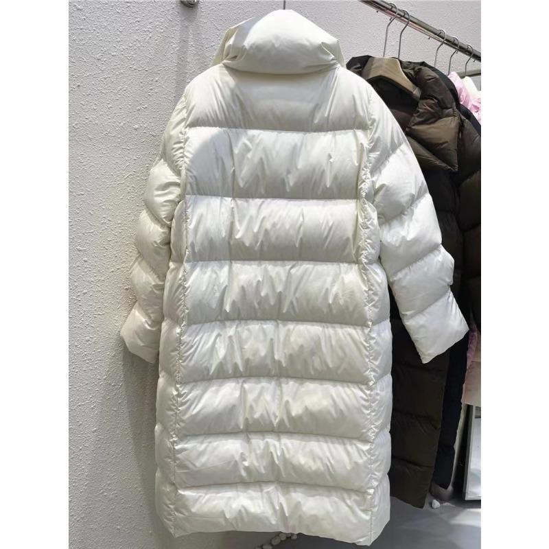 Winter Women's Plus Size Long Knee-length Warm Cotton Clothes Lapel Soft Jacket Knee-length Warm Jacket