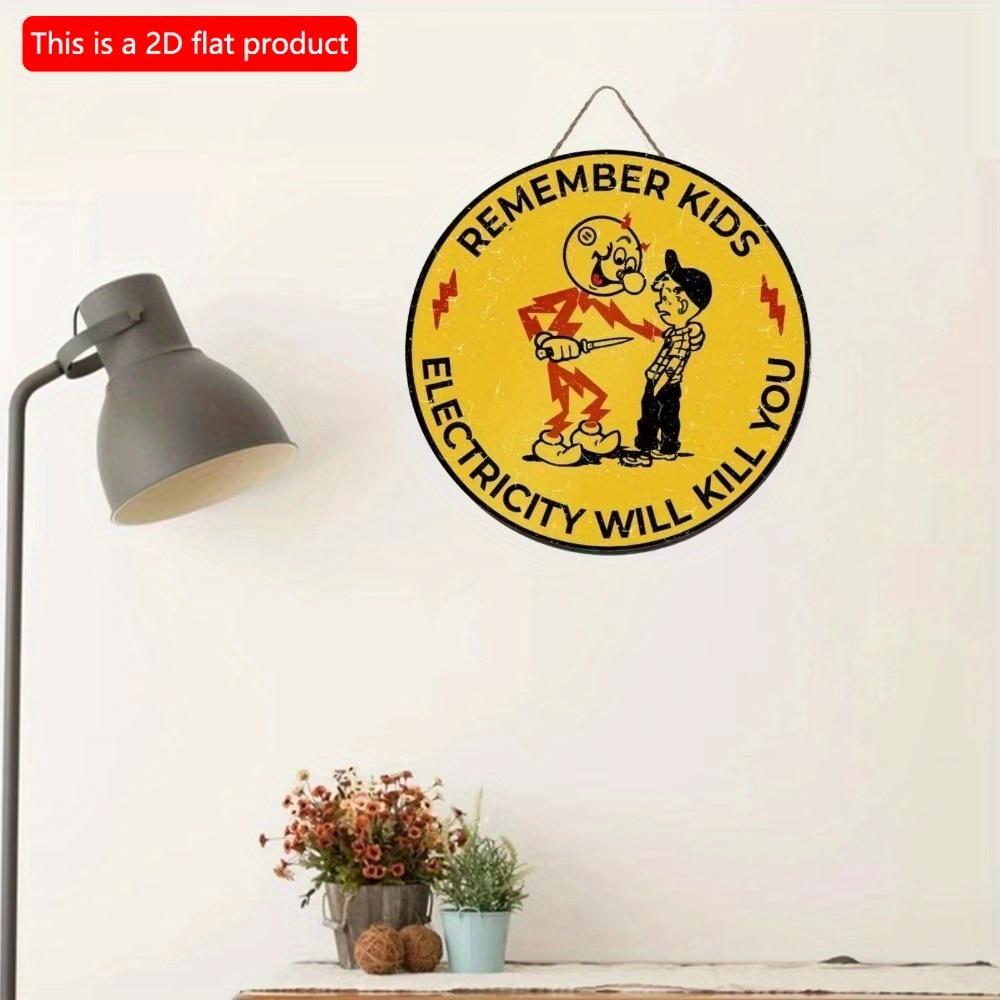 1pc 2d Flat Please Leave Packages, Trash Sign - 20cm, Do Not Enter Sign, No Smoking Sign Round Wooden, Commercial Store Front Restaurant Office