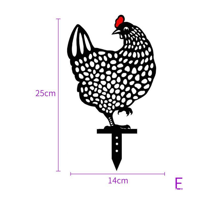 Statues Chicken Art Backyard Lawn Stakes Hen Yard Decor Garden Decor Ornament