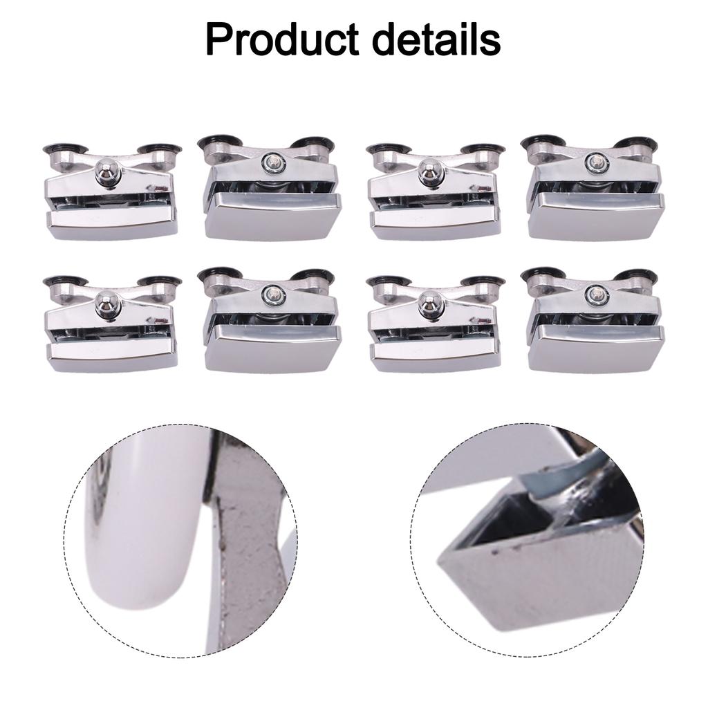 8PCS Shower Door Rollers Replacement Set for Smooth Sliding Action Top & Bottom Pulleys for Various Shower Designs