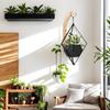 Wall Plant Hangers Indoor 2X Indoor Wooden Plant Stand Wall Plant Holder Plant Bracket Stable Curved Shape Wall Hooks For Home
